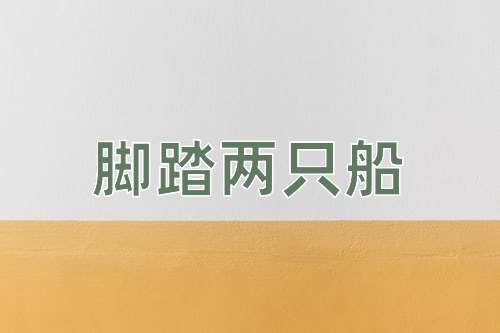 成语脚踏两只船