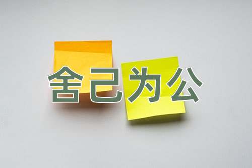 成语舍己为公