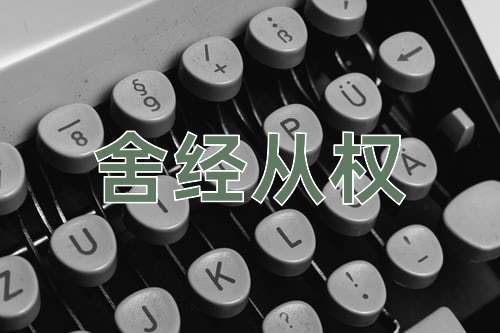 成语舍经从权