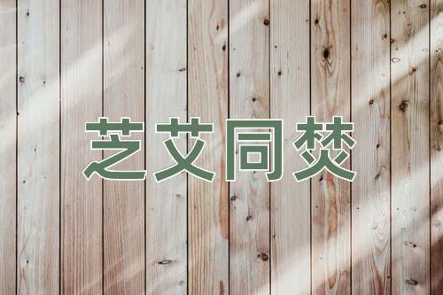 成语芝艾同焚