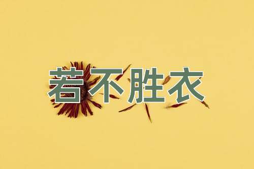 成语若不胜衣