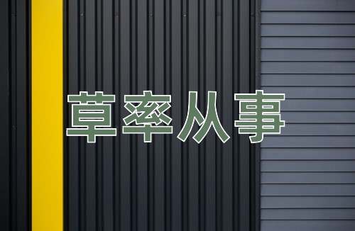 成语草率从事