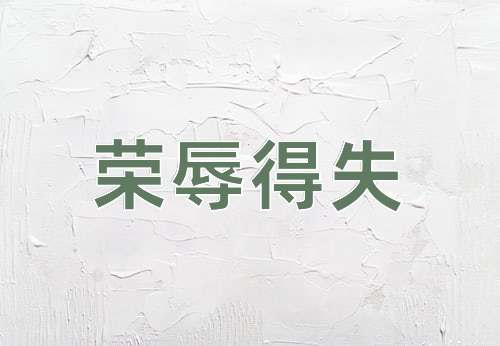 成语荣辱得失