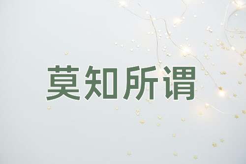 成语莫知所谓