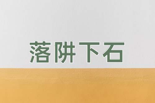 成语落阱下石