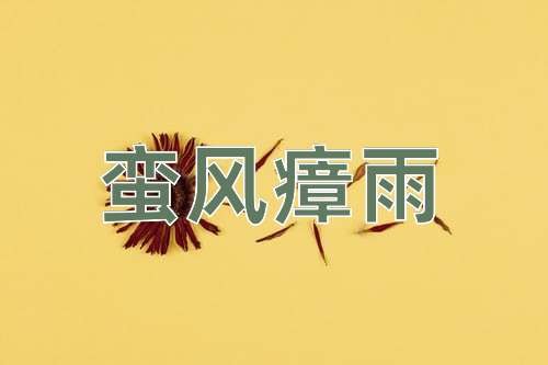 成语蛮风瘴雨