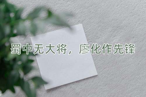 成语蜀中无大将，廖化作先锋