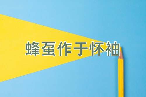成语蜂虿作于怀袖
