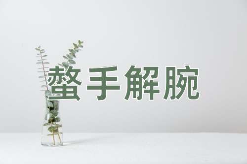 成语螫手解腕