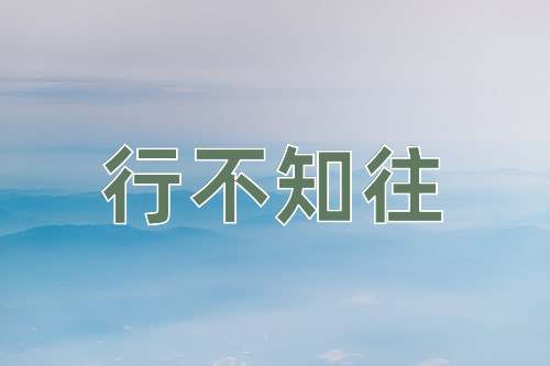 成语行不知往