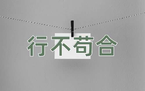 成语行不苟合