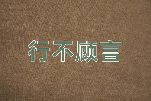 成语行不顾言
