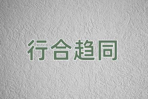 成语行合趋同
