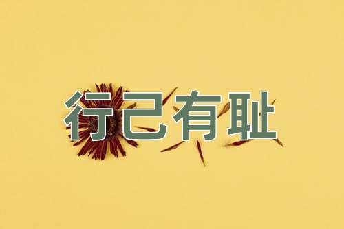 成语行己有耻