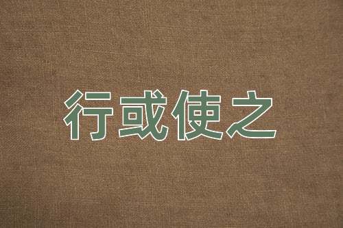 成语行或使之