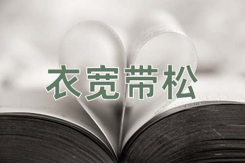 成语衣宽带松