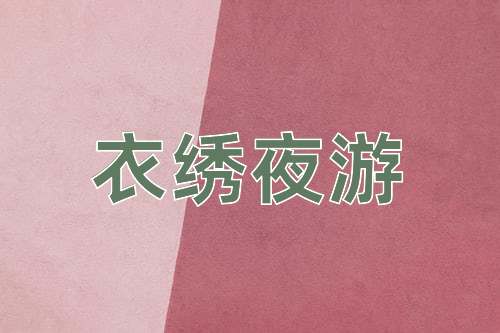 成语衣绣夜游