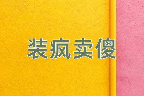 成语装疯卖傻