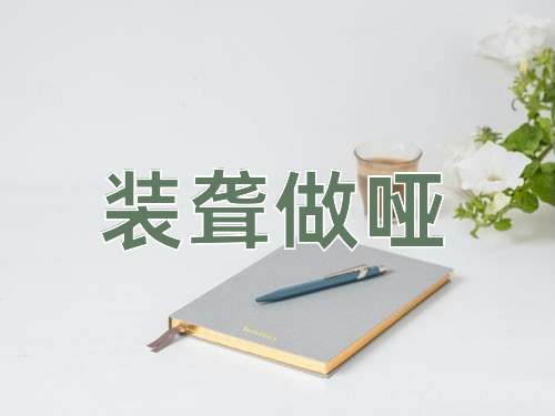 成语装聋做哑