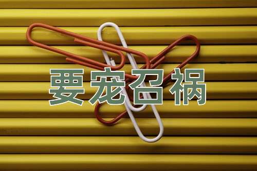 成语要宠召祸