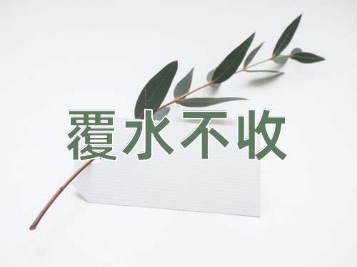 成语覆水不收