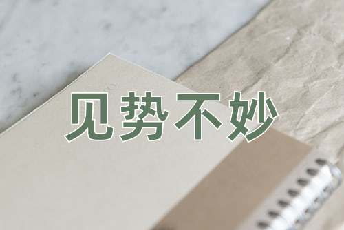 成语见势不妙
