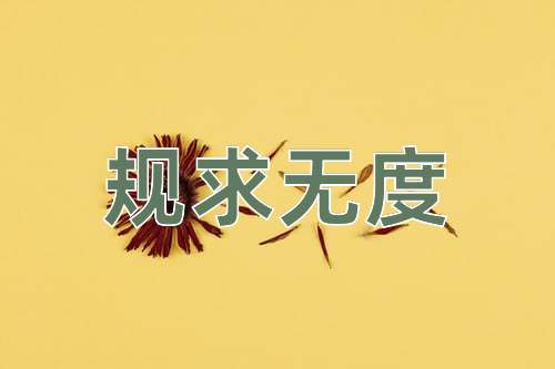成语规求无度