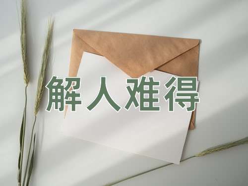 成语解人难得