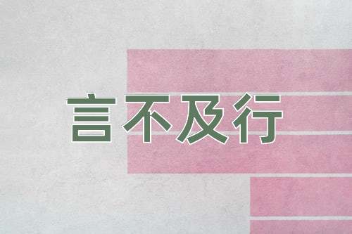 成语言不及行