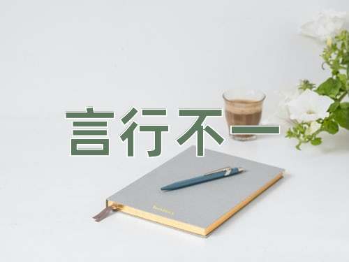 成语言行不一