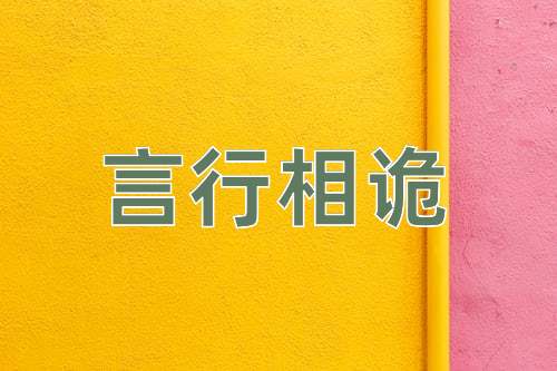 成语言行相诡