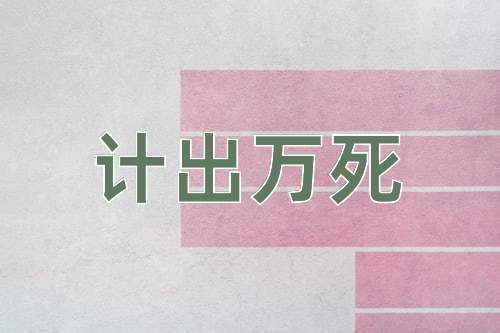 成语计出万死