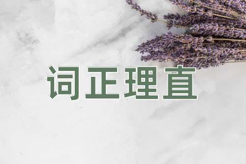 成语词正理直