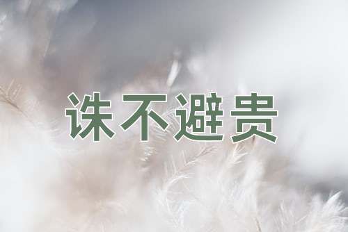 成语诛不避贵