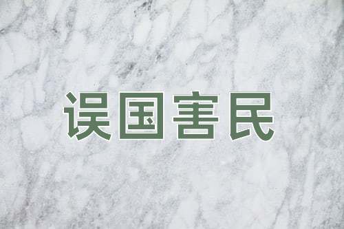 成语误国害民