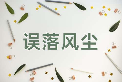 成语误落风尘