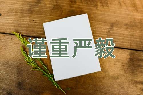 成语谨重严毅