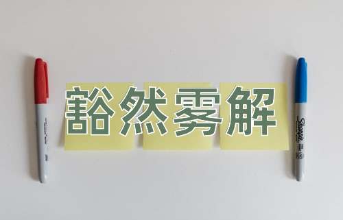 成语豁然雾解