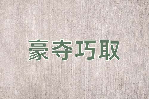 成语豪夺巧取