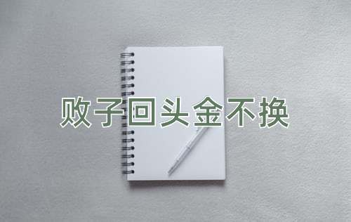 成语败子回头金不换