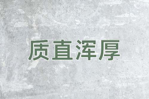 成语质直浑厚