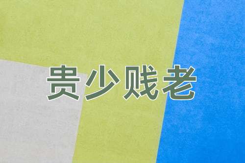 成语贵少贱老