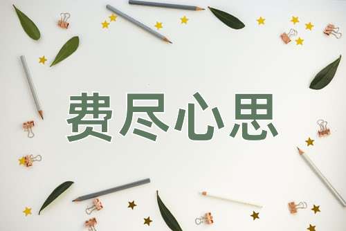 成语费尽心思