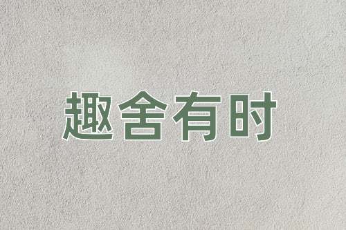 成语趣舍有时