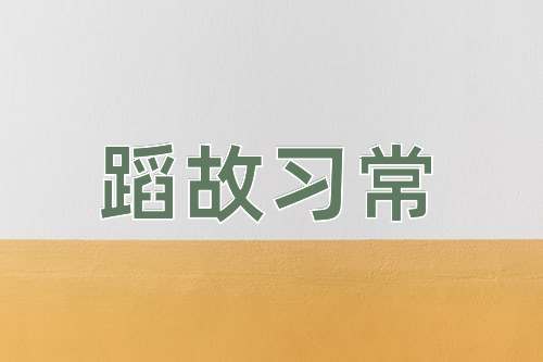 成语蹈故习常