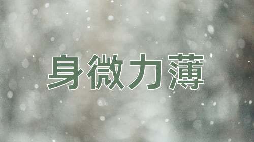 成语身微力薄
