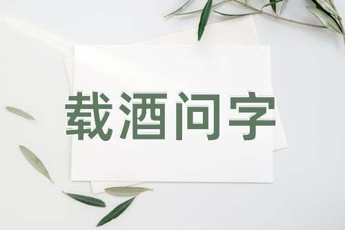 成语载酒问字