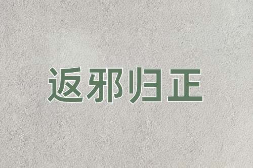成语返邪归正
