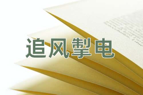 成语追风掣电
