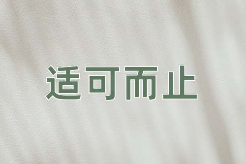 成语适可而止
